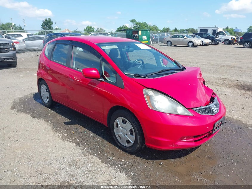 2013 Honda Fit VIN JHMGE8G39DC067360 IAAI salvage auction — FRONT END, Salvage Title, sold $1,375 on 2026-07-07 (photo 1)