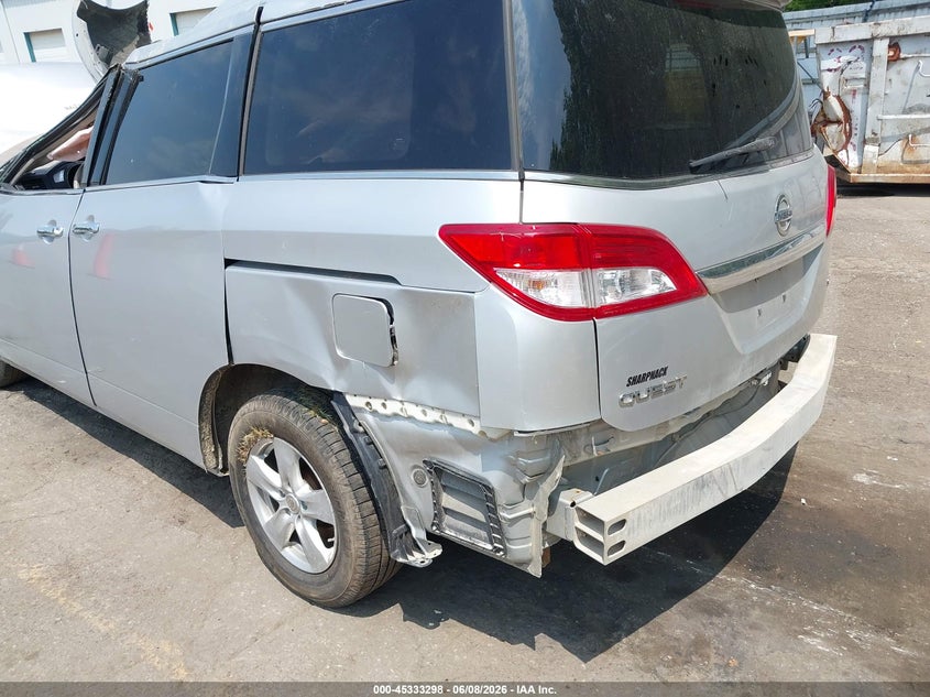 2015 Nissan Quest VIN JN8AE2KP4F9125460 IAAI salvage auction — ALL OVER, Clear (Michigan), sold $550 on 2026-07-20 (photo 6)