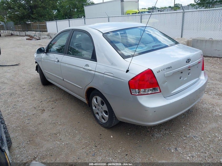 2009 Kia Spectra VIN KNAFE221795590966 IAAI salvage auction — LEFT FRONT, Salvage (Illinois), sold $675 on 2026-07-09 (photo 3)