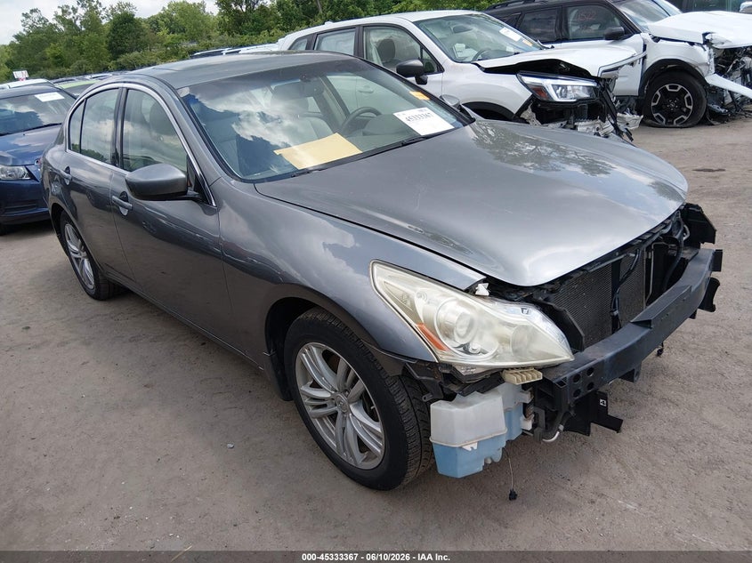 2011 Infiniti G VIN JN1DV6ARXBM652786 IAAI salvage auction — FRONT END, Salvage (Ohio), sold $575 on 2026-07-12 (photo 1)
