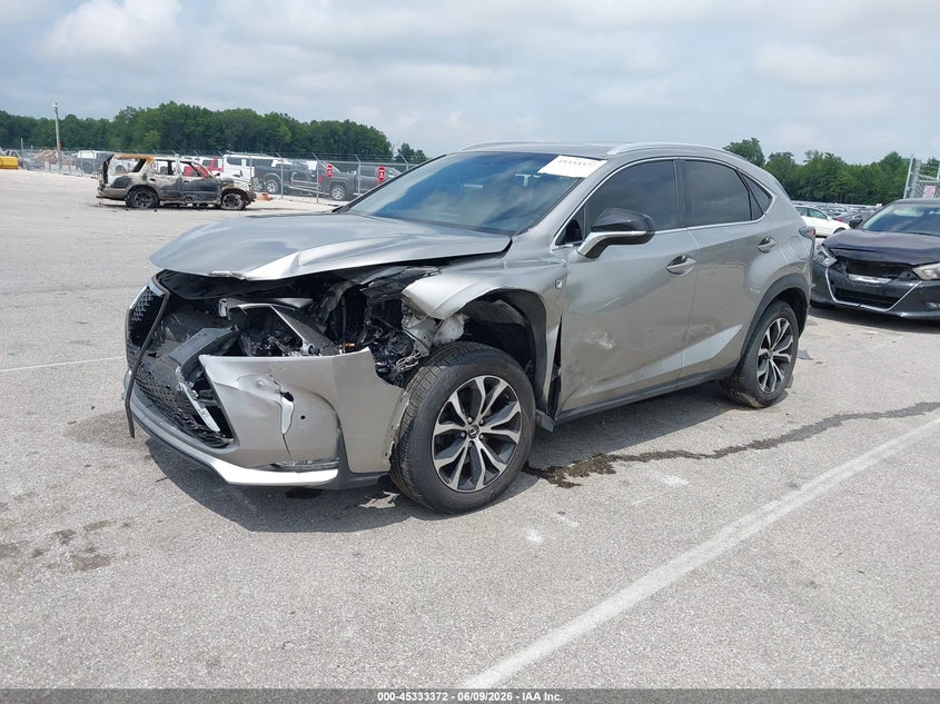 2015 Lexus Nx VIN JTJBARBZ5F2022625 IAAI salvage auction — LEFT FRONT, Clear (Indiana), sold $5,950 on 2026-07-30 (photo 2)