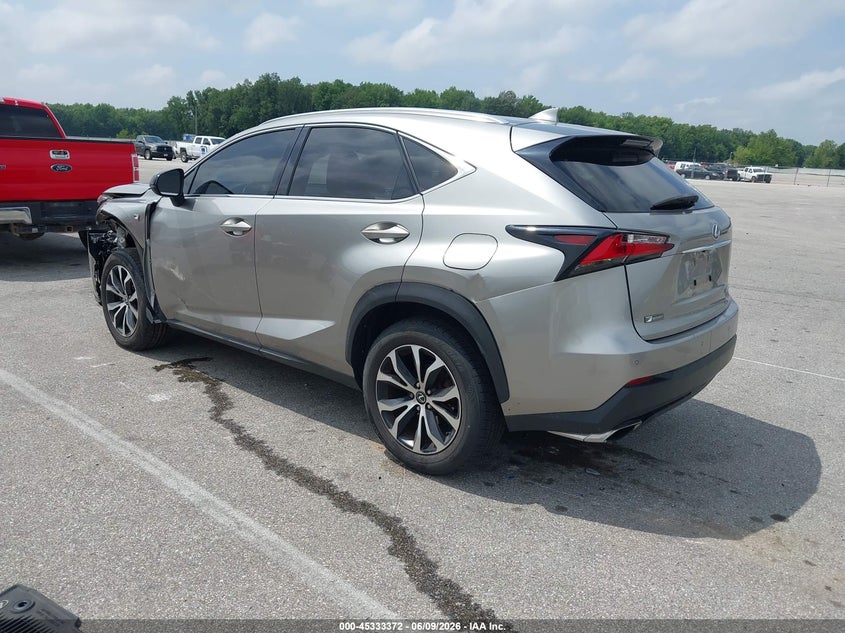 2015 Lexus Nx VIN JTJBARBZ5F2022625 IAAI salvage auction — LEFT FRONT, Clear (Indiana), sold $5,950 on 2026-07-30 (photo 3)