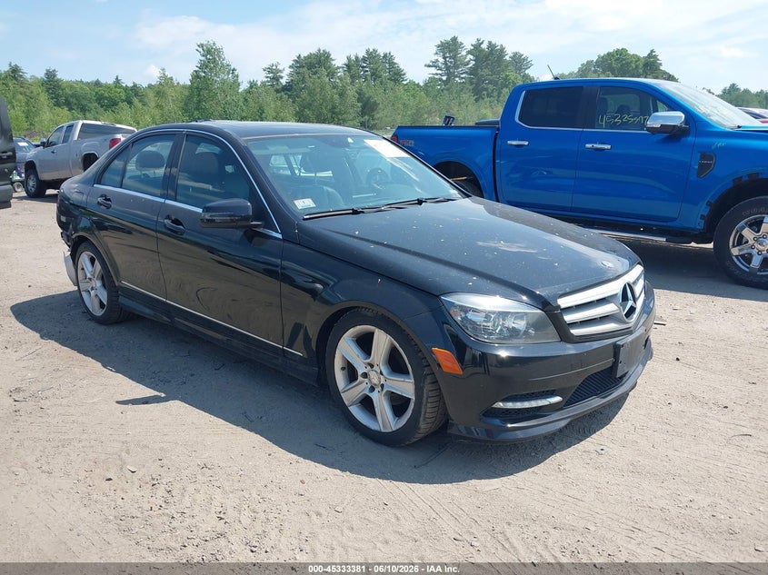 2011 Mercedes-benz C-klasse VIN WDDGF8BB6BR180339 IAAI salvage auction — REAR END, Clear (Massachusetts), sold $1,050 on 2026-07-19 (photo 1)