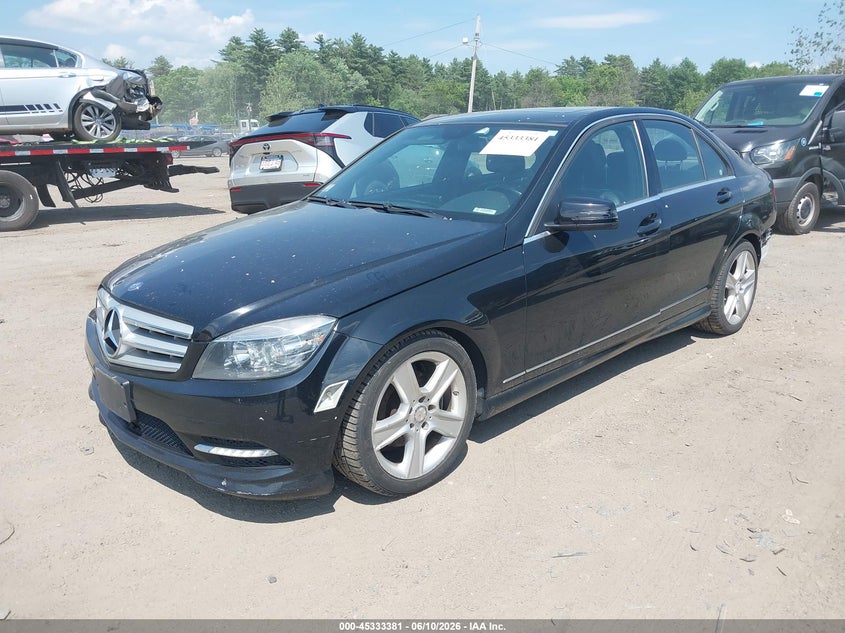 2011 Mercedes-benz C-klasse VIN WDDGF8BB6BR180339 IAAI salvage auction — REAR END, Clear (Massachusetts), sold $1,050 on 2026-07-19 (photo 2)