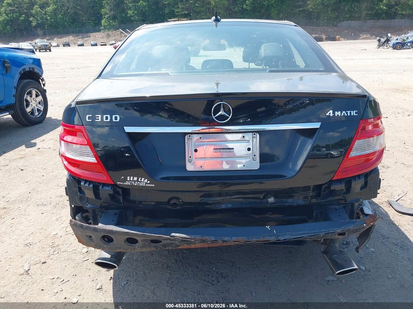 2011 Mercedes-benz C-klasse VIN WDDGF8BB6BR180339 IAAI salvage auction — REAR END, Clear (Massachusetts), sold $1,050 on 2026-07-19 (photo 6)