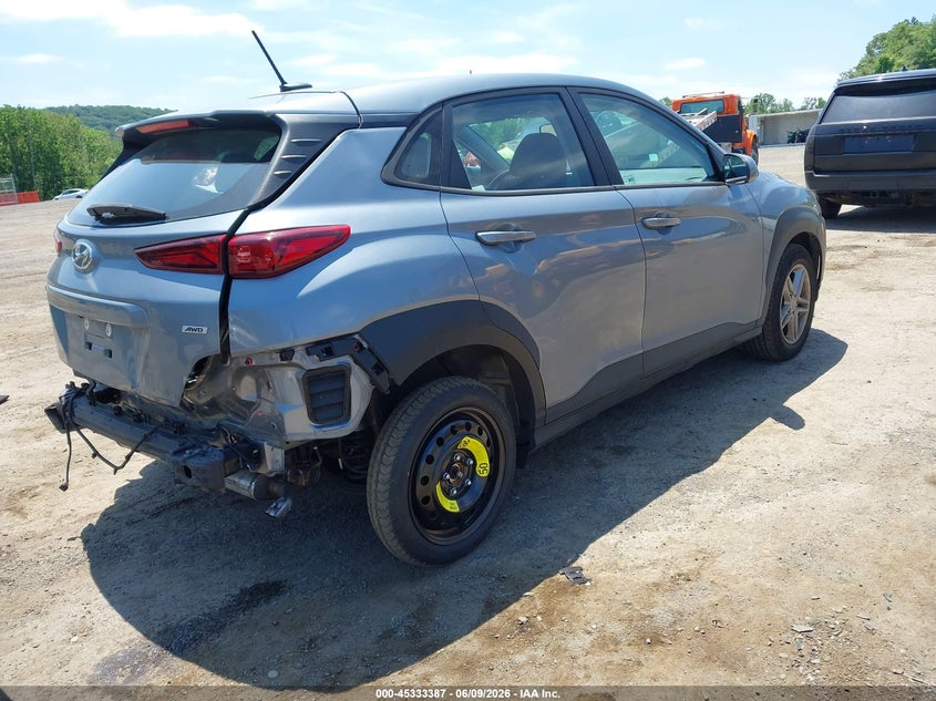 2021 Hyundai Kona VIN KM8K1CAA7MU719478 IAAI salvage auction — REAR END, Salvage Title, sold $4,400 on 2026-07-16 (photo 4)