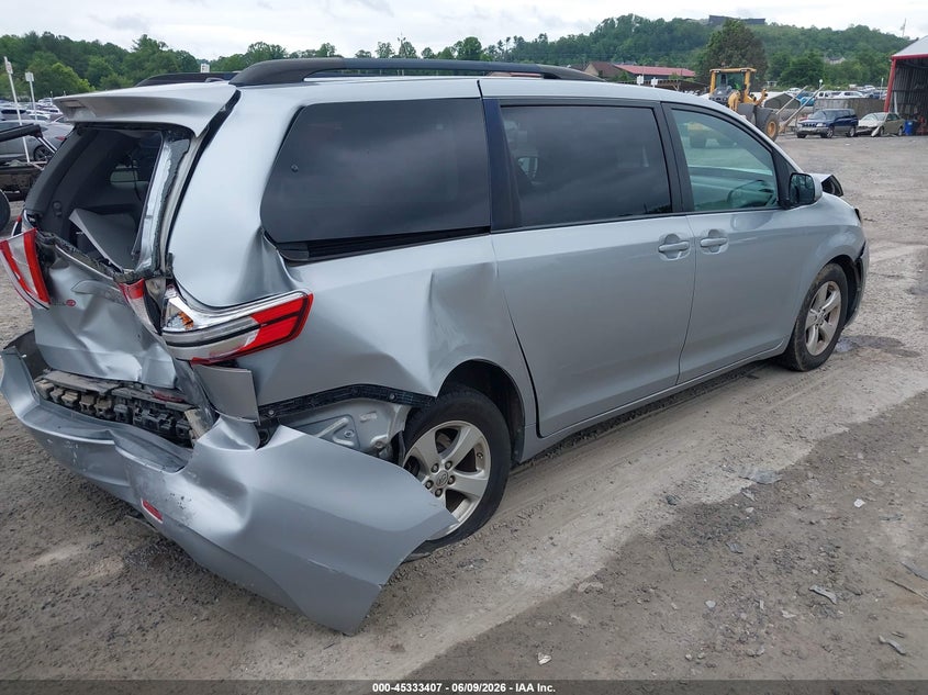 2017 Toyota Sienna VIN 5TDKZ3DC8HS771707 IAAI salvage auction — FRONT & REAR, Salvage Title, sold $1,600 on 2026-07-17 (photo 4)