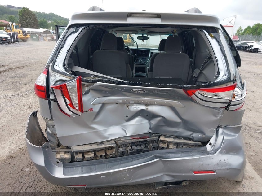 2017 Toyota Sienna VIN 5TDKZ3DC8HS771707 IAAI salvage auction — FRONT & REAR, Salvage Title, sold $1,600 on 2026-07-17 (photo 6)