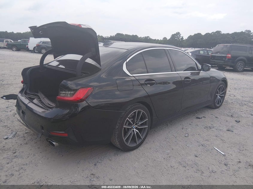 2019 BMW 3er VIN WBA5R1C50KFH14591 IAAI salvage auction — REAR END, Salvage Title, sold $6,400 on 2026-07-28 (photo 4)