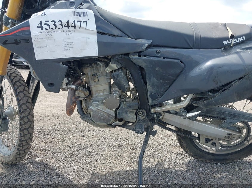 2025 Suzuki Dr-z VIN JS1ER11E3S7101257 IAAI salvage auction — LEFT FRONT, Salvage Title, sold $2,700 on 2026-07-15 (photo 9)