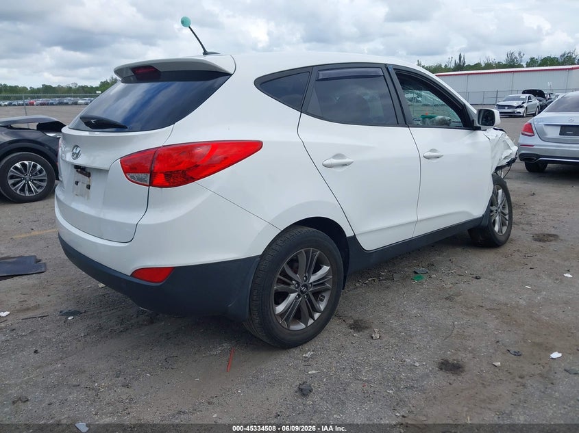 2014 Hyundai Tucson VIN KM8JT3AF4EU926901 IAAI salvage auction — FRONT END, Rebuildable (Florida), sold $1,500 on 2026-07-27 (photo 4)