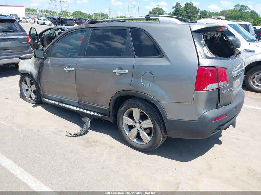 2013 Kia Sorento VIN 5XYKU4A69DG323969 IAAI salvage auction — BURN, Non-Repairable (Tennessee), sold $150 on 2026-07-14 (photo 3)