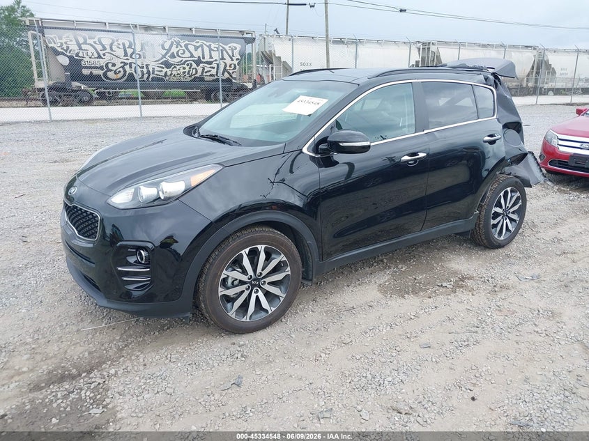 2019 Kia Sportage VIN KNDPN3AC2K7500648 IAAI salvage auction — REAR END, Salvage Title, sold $2,100 on 2026-07-17 (photo 2)