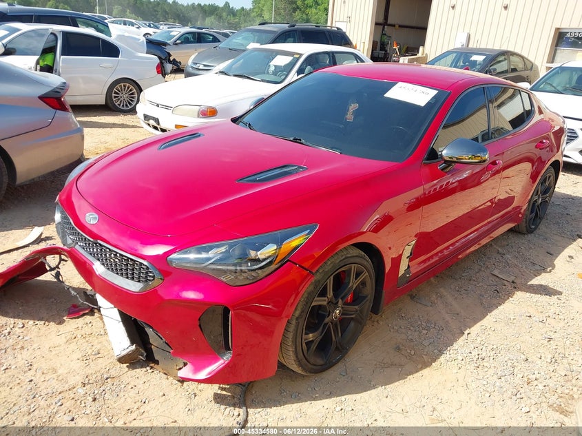 2019 Kia Stinger VIN KNAE35LC2K6050928 IAAI salvage auction — FRONT END, Salvage (North Carolina), sold $5,225 on 2026-07-27 (photo 2)