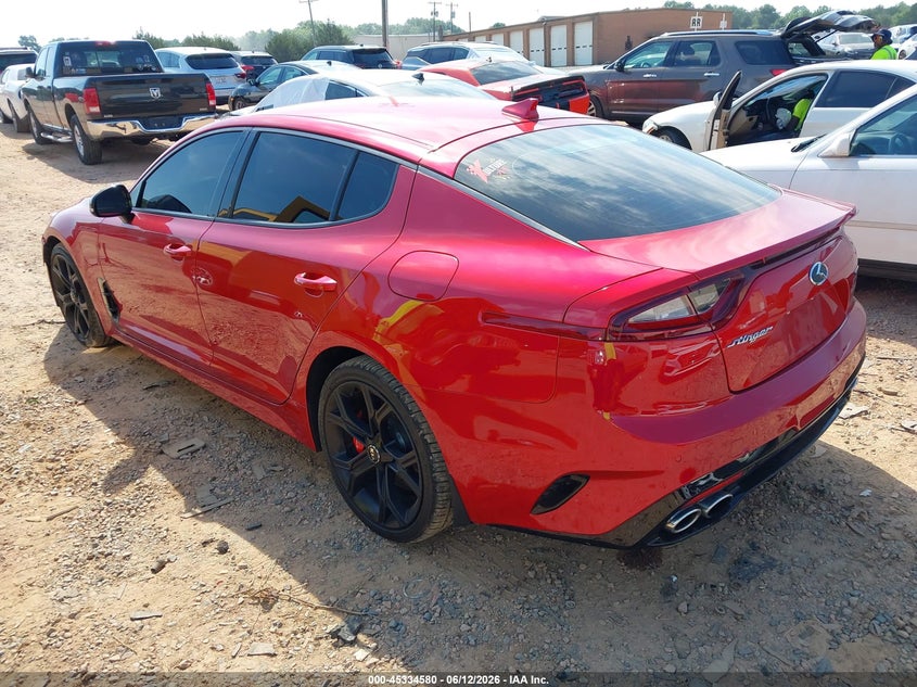 2019 Kia Stinger VIN KNAE35LC2K6050928 IAAI salvage auction — FRONT END, Salvage (North Carolina), sold $5,225 on 2026-07-27 (photo 3)