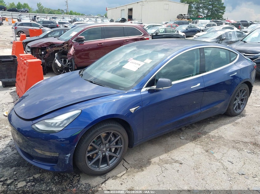 2018 Tesla Model 3 VIN 5YJ3E1EA5JF124810 IAAI salvage auction — REAR END, Salvage Title, sold $7,100 on 2026-07-15 (photo 2)