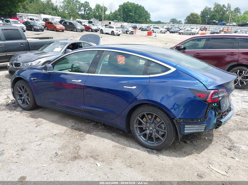 2018 Tesla Model 3 VIN 5YJ3E1EA5JF124810 IAAI salvage auction — REAR END, Salvage Title, sold $7,100 on 2026-07-15 (photo 3)