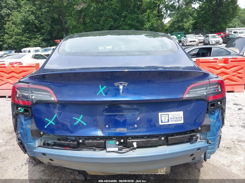 2018 Tesla Model 3 VIN 5YJ3E1EA5JF124810 IAAI salvage auction — REAR END, Salvage Title, sold $7,100 on 2026-07-15 (photo 6)