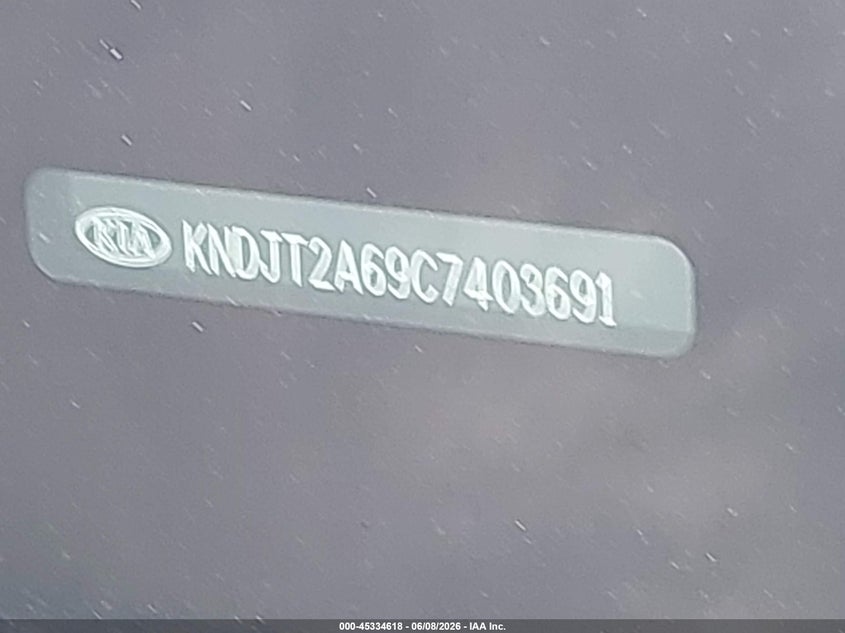 2012 Kia Soul VIN KNDJT2A69C7403691 IAAI salvage auction — FRONT END, Clear (Indiana), sold $475 on 2026-07-17 (photo 9)
