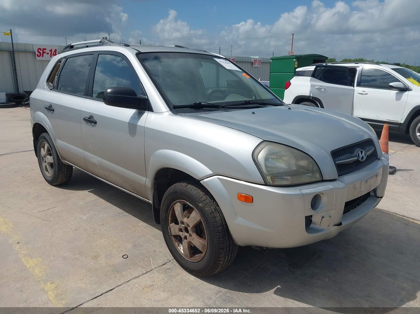 2007 Hyundai Tucson VIN KM8JM12B17U646496 IAAI salvage auction — FRONT END, Salvage (Texas), sold $725 on 2026-07-13 (photo 1)