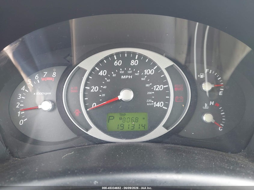 2007 Hyundai Tucson VIN KM8JM12B17U646496 IAAI salvage auction — FRONT END, Salvage (Texas), sold $725 on 2026-07-13 (photo 7)