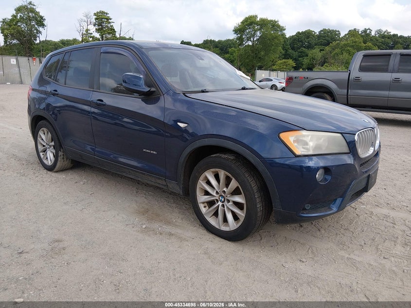 2013 BMW X3 VIN 5UXWX9C54D0D05770 IAAI salvage auction — NORMAL WEAR, Clear (New Jersey), sold $550 on 2026-07-07 (photo 1)