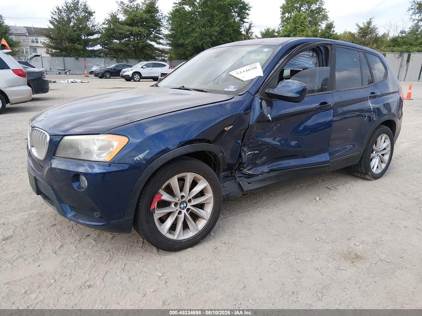2013 BMW X3 VIN 5UXWX9C54D0D05770 IAAI salvage auction — NORMAL WEAR, Clear (New Jersey), sold $550 on 2026-07-07 (photo 2)
