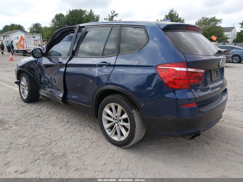 2013 BMW X3 VIN 5UXWX9C54D0D05770 IAAI salvage auction — NORMAL WEAR, Clear (New Jersey), sold $550 on 2026-07-07 (photo 3)