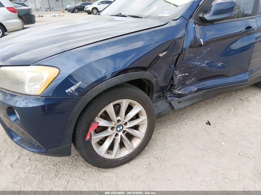 2013 BMW X3 VIN 5UXWX9C54D0D05770 IAAI salvage auction — NORMAL WEAR, Clear (New Jersey), sold $550 on 2026-07-07 (photo 6)
