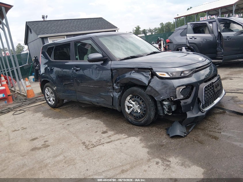 2020 Kia Soul VIN KNDJ23AU2L7014141 IAAI salvage auction — SIDE, Salvage - Greater Than 75% (Maryland), sold $1,300 on 2026-07-08 (photo 1)