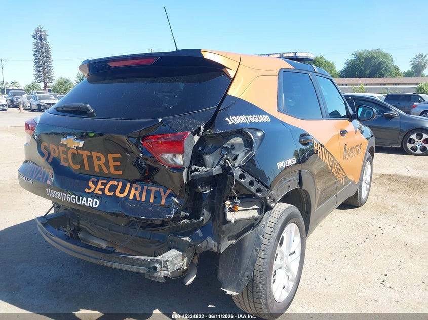 2025 Chevrolet Trailblazer VIN KL79MMSL2SB039039 IAAI salvage auction — REAR END, Salvage (California), sold $4,350 on 2026-07-28 (photo 4)