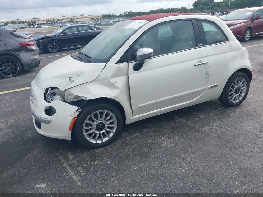 2013 Fiat 500 VIN 3C3CFFER4DT748446 IAAI salvage auction — LEFT FRONT, Rebuildable (Florida), sold $275 on 2026-07-09 (photo 2)