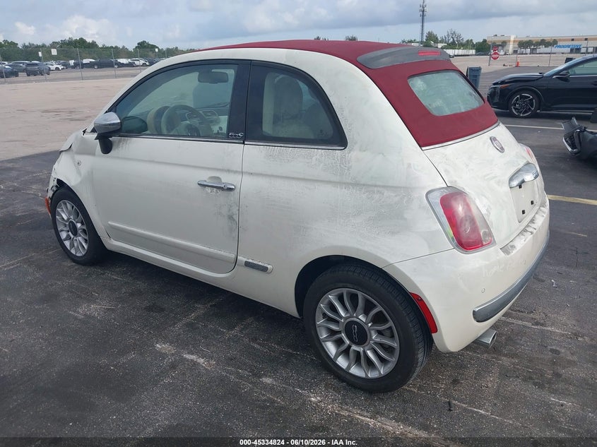 2013 Fiat 500 VIN 3C3CFFER4DT748446 IAAI salvage auction — LEFT FRONT, Rebuildable (Florida), sold $275 on 2026-07-09 (photo 3)