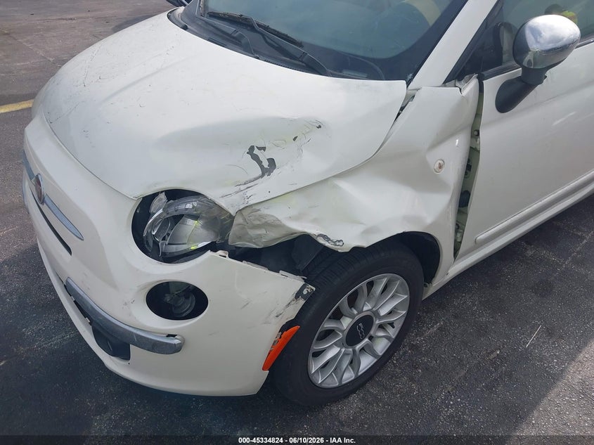 2013 Fiat 500 VIN 3C3CFFER4DT748446 IAAI salvage auction — LEFT FRONT, Rebuildable (Florida), sold $275 on 2026-07-09 (photo 6)