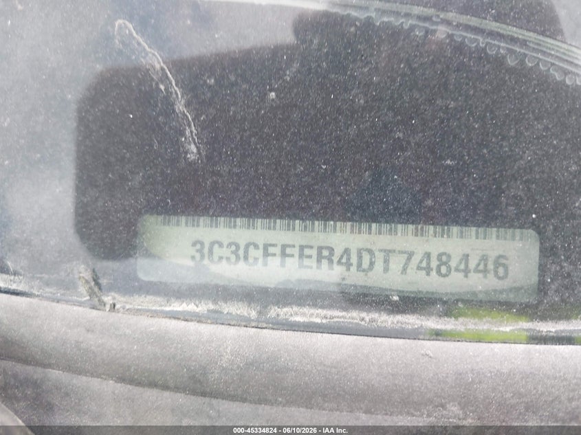 2013 Fiat 500 VIN 3C3CFFER4DT748446 IAAI salvage auction — LEFT FRONT, Rebuildable (Florida), sold $275 on 2026-07-09 (photo 9)