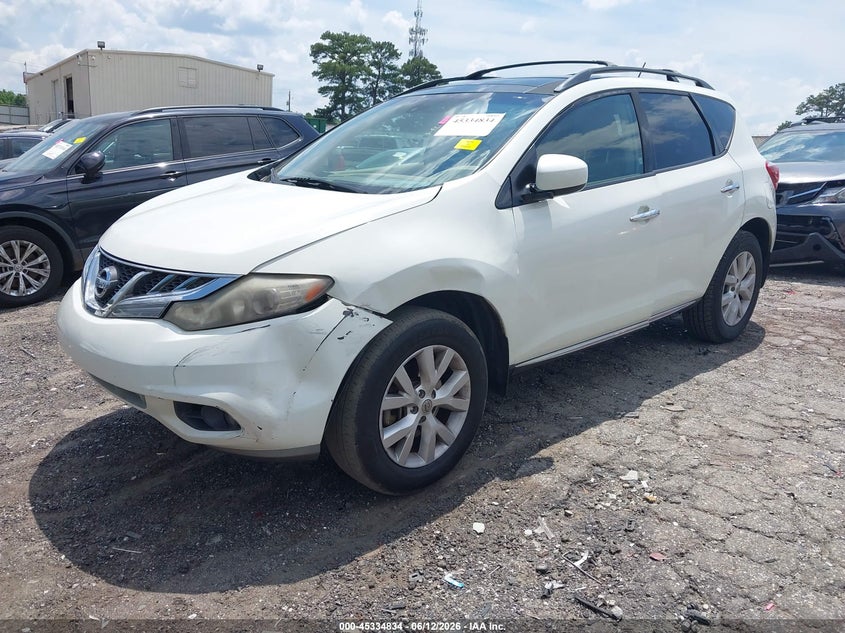 2011 Nissan Murano VIN JN8AZ1MU8BW052350 IAAI salvage auction — LEFT FRONT, Salvage (Georgia), sold $550 on 2026-07-08 (photo 2)