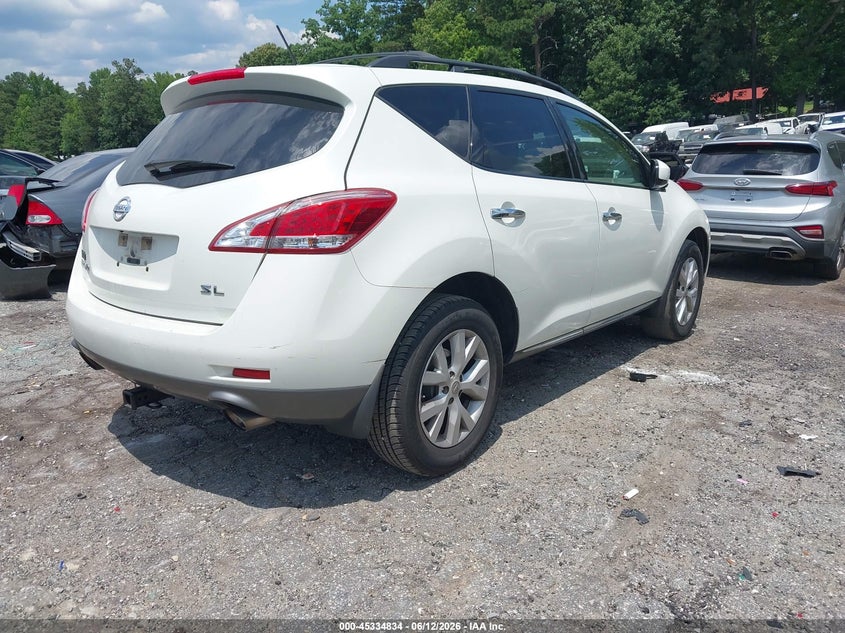2011 Nissan Murano VIN JN8AZ1MU8BW052350 IAAI salvage auction — LEFT FRONT, Salvage (Georgia), sold $550 on 2026-07-08 (photo 4)