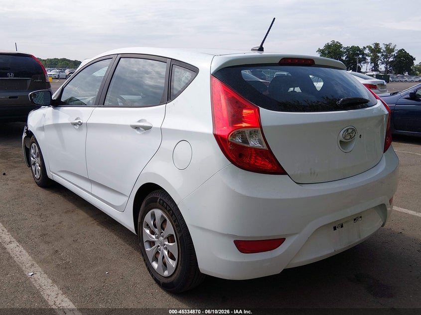 2016 Hyundai Accent VIN KMHCT5AE1GU262894 IAAI salvage auction — FRONT END, Salvage (New Jersey), sold $625 on 2026-07-27 (photo 3)