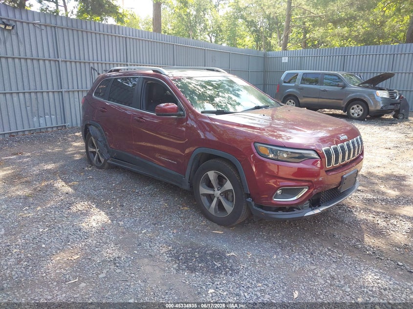 2019 Jeep Cherokee VIN 1C4PJMDXXKD409371 IAAI salvage auction — RIGHT SIDE, Salvage (New Jersey), sold $3,050 on 2026-08-20 (photo 1)