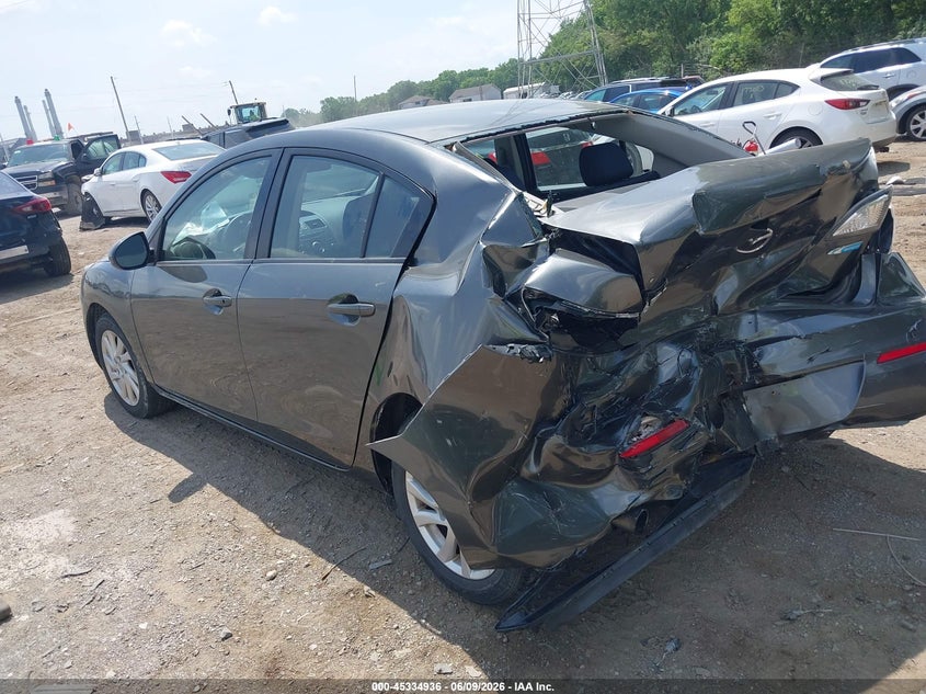 2012 Mazda 3 VIN JM1BL1V70C1700837 IAAI salvage auction — FRONT & REAR, Salvage Title, sold $450 on 2026-07-15 (photo 3)
