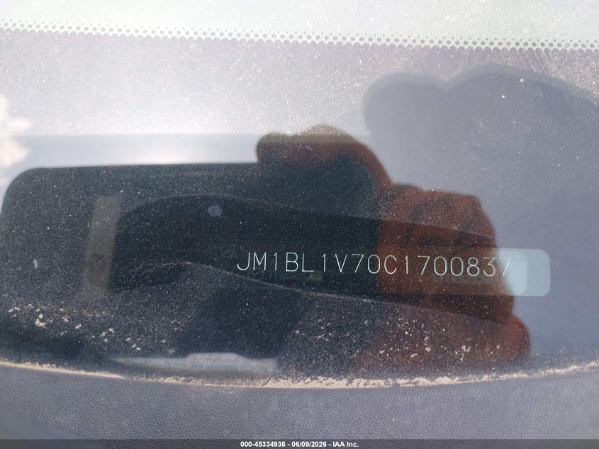 2012 Mazda 3 VIN JM1BL1V70C1700837 IAAI salvage auction — FRONT & REAR, Salvage Title, sold $450 on 2026-07-15 (photo 9)