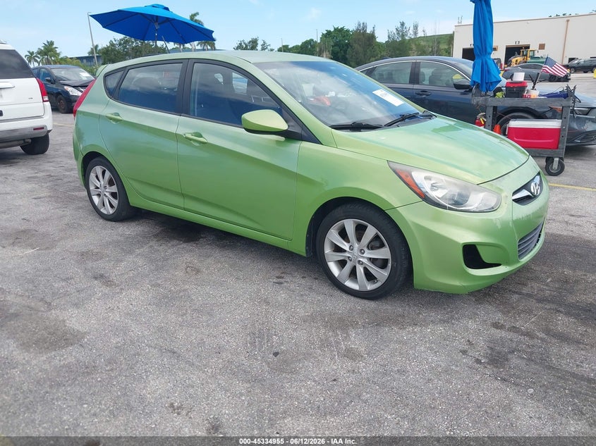 2012 Hyundai Accent VIN KMHCU5AE4CU042804 IAAI salvage auction — NORMAL WEAR, Clear (Florida), sold $475 on 2026-07-16 (photo 1)