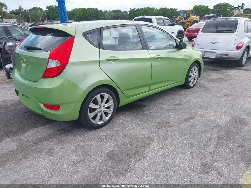 2012 Hyundai Accent VIN KMHCU5AE4CU042804 IAAI salvage auction — NORMAL WEAR, Clear (Florida), sold $475 on 2026-07-16 (photo 4)