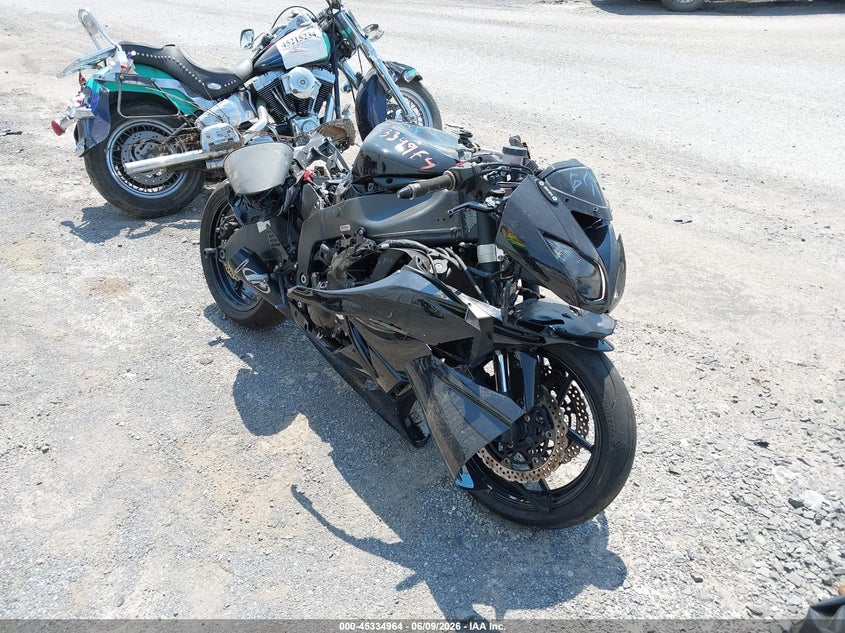 2009 Kawasaki Zx VIN JKAZX4R179A005493 IAAI salvage auction — SIDE, Mv-907A (New York), sold $25 on 2026-07-21 (photo 1)