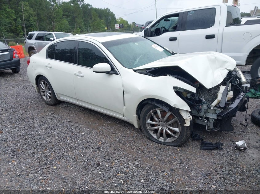 2008 Infiniti G35 VIN JNKBV61E18M221326 IAAI salvage auction — FRONT END, Salvage (Mississippi), sold $250 on 2026-07-31 (photo 1)