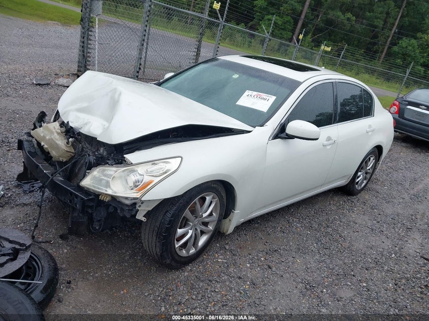 2008 Infiniti G35 VIN JNKBV61E18M221326 IAAI salvage auction — FRONT END, Salvage (Mississippi), sold $250 on 2026-07-31 (photo 2)