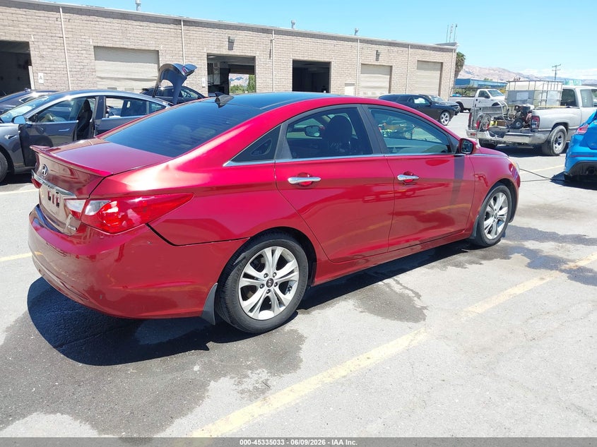 2013 Hyundai Sonata VIN 5NPEC4AC9DH605592 IAAI salvage auction — REAR END, Salvage (California), sold $750 on 2026-07-25 (photo 4)