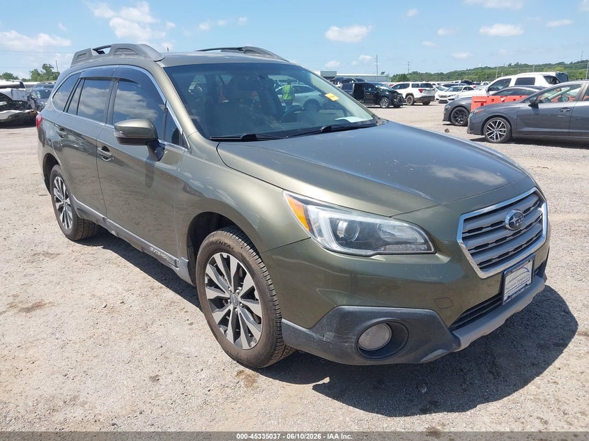 2015 Subaru Outback VIN 4S4BSBJC0F3213296 IAAI salvage auction — REAR END, Clear (Oklahoma), sold $2,650 on 2026-07-31 (photo 1)
