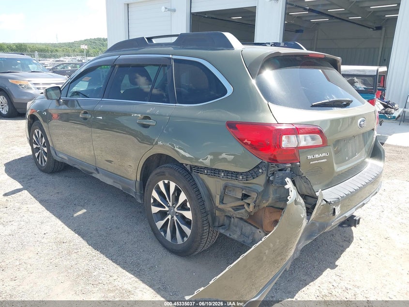 2015 Subaru Outback VIN 4S4BSBJC0F3213296 IAAI salvage auction — REAR END, Clear (Oklahoma), sold $2,650 on 2026-07-31 (photo 3)