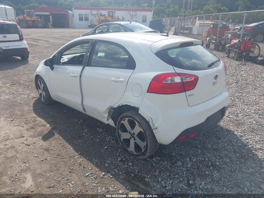 2013 Kia Rio VIN KNADN5A37D6171790 IAAI salvage auction — LEFT REAR, Salvage (Pennsylvania), sold $1,100 on 2026-07-07 (photo 3)
